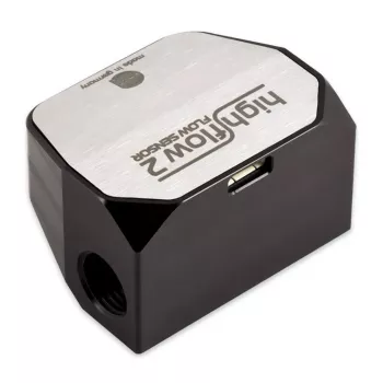 Flow Sensor Aqua-Computer Durchflusssensor high flow 2, 2x G1/4 – silver/black
