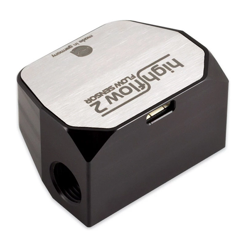 Flow Sensor Aqua-Computer Durchflusssensor high flow 2, 2x G1/4 – silver/black