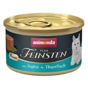 Wet cat food animonda Vom Feinsten Chicken & Tuna grain-free 85 g can, adult cats, protein 11%, fat 7%