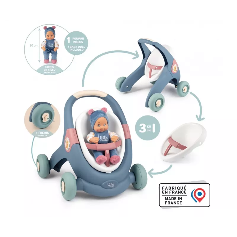 Baby walker MATTEL Smoby Dickie 7600140308, plastic, multicolour, 450×470×500 mm, from 12 months