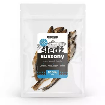 Dried Herring Dog Treat UNISZKI 50 g — fish flavor, 50 g sachet, solid natural delicacy