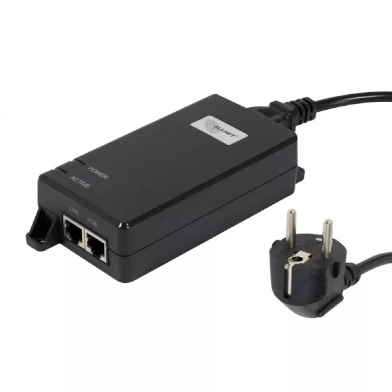 PoE Injector ALLNET ALL-PI102-BT60-5G 60W, plastic housing, single-port PoE++