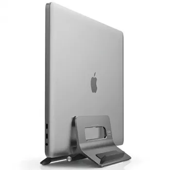 Gravity holder stand for MacBook silver
