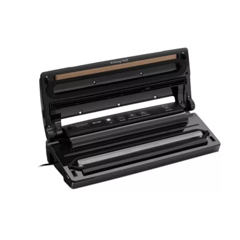 Vacuum sealer Caso VC 150 Black Stainless Steel — adjustable sealing time, built-in cutter