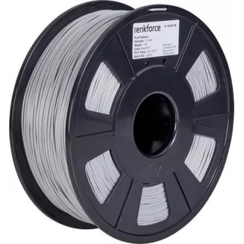 Renkforce RF-4511204 3D Printing Material Polylactic Acid (PLA) Silver 1 kg (RF-4511204)