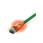 Easylan CS1OGADAD0050 RJ45 network cable, patch cable CAT 6a S/FTP 5 m green with LED 1 pc.