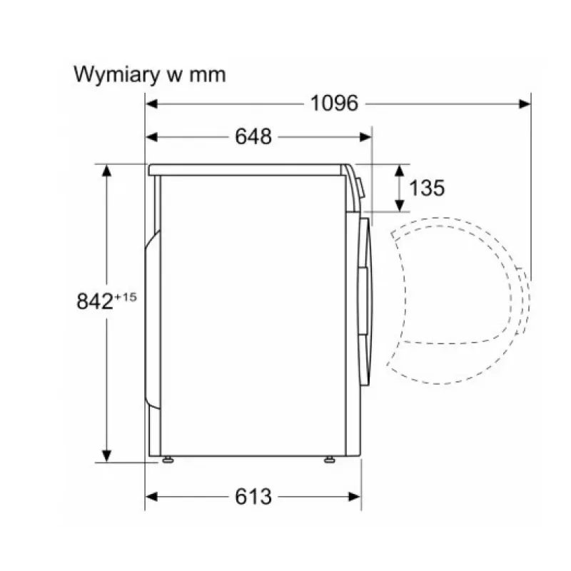 Tumble dryer Bosch WTH86200PL 8 kg capacity Heat Pump