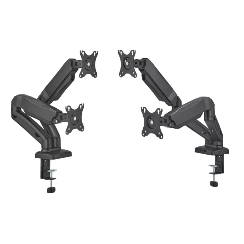Monitor Arm up up Economical Interactive Counterbalance Dual Monitor Arm Matte Black VESA 75x75/100x100
