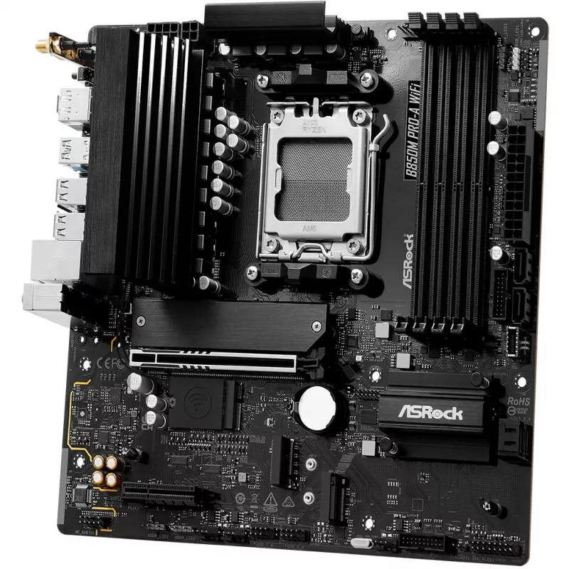 Motherboard ASRock B850M Pro-A WiFi micro ATX – AMD B850, Socket AM5, DDR5, 4x DIMM, 256GB, Wi‑Fi, 2.5Gb LAN
