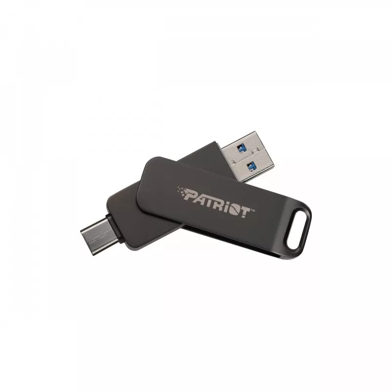 Flashdrive PATRIOT Rage R550 1TB 100 MB/S USB A+C Swivel Design (PE1TR550DSAD) Black
