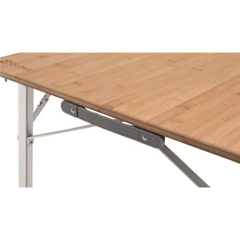 Outwell Custer L Brown camping table — Bamboo top, Aluminium frame, 700×1200 mm, 11.5 kg