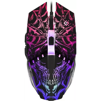 Gaming mouse DEFENDER GM-670L Ambidextrous optical, 2400 DPI, 5 buttons, wired, black, RGB