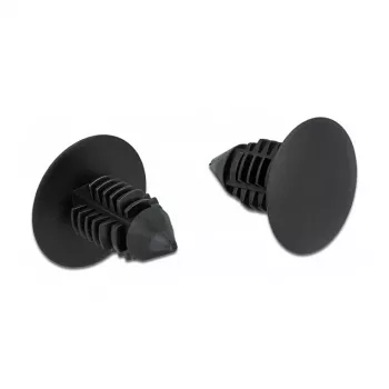 Fir tree clip DeLOCK 60187 black nylon 15mm 14.5mm 10 pieces