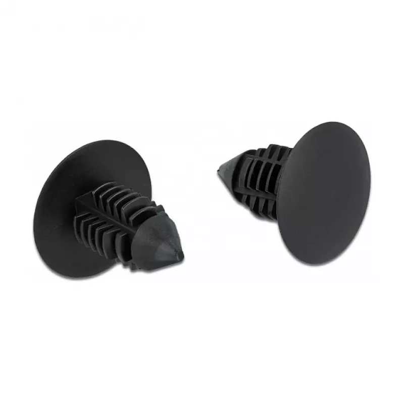 Fir tree clip DeLOCK 60187 black nylon 15mm 14.5mm 10 pieces