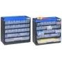 Small parts organizer allit 464610, plastic storage box 300x285x135 mm, black/blue
