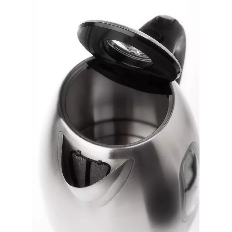 Electric kettle Adler AD1223 — 1.7 L, 2000 W, stainless steel with black accents