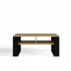 Coffee table top e shop STOLIK KAWOWY ŁAWA MODERN 2P SLIM Dąb Artisan black slats