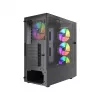 PC Case GEMBIRD Fornax 4300 Midi Tower ATX, tempered glass, 2x3.5 inch bays, 3x2.5 inch bays, ARGB fans support, USB 3.2 Gen1