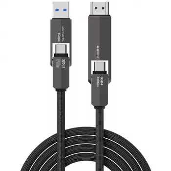 USB4 HDMI cable 4smarts ComboCord 240W 1.5 m – USB4 to HDMI, 240W power delivery, 1.5m length