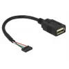USB Cable DeLOCK 84831 USB 2.0 0.15 m Black