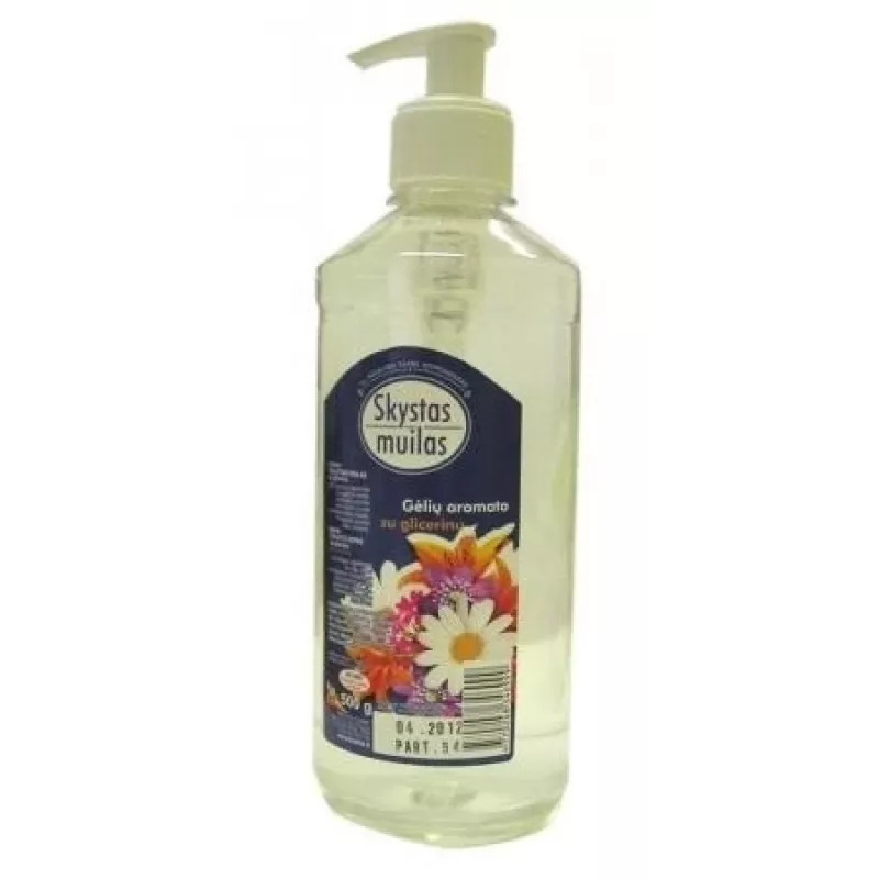 Soap, liquid, with glycerin, floral fragrance (no dyes), with dispenser, 500ml