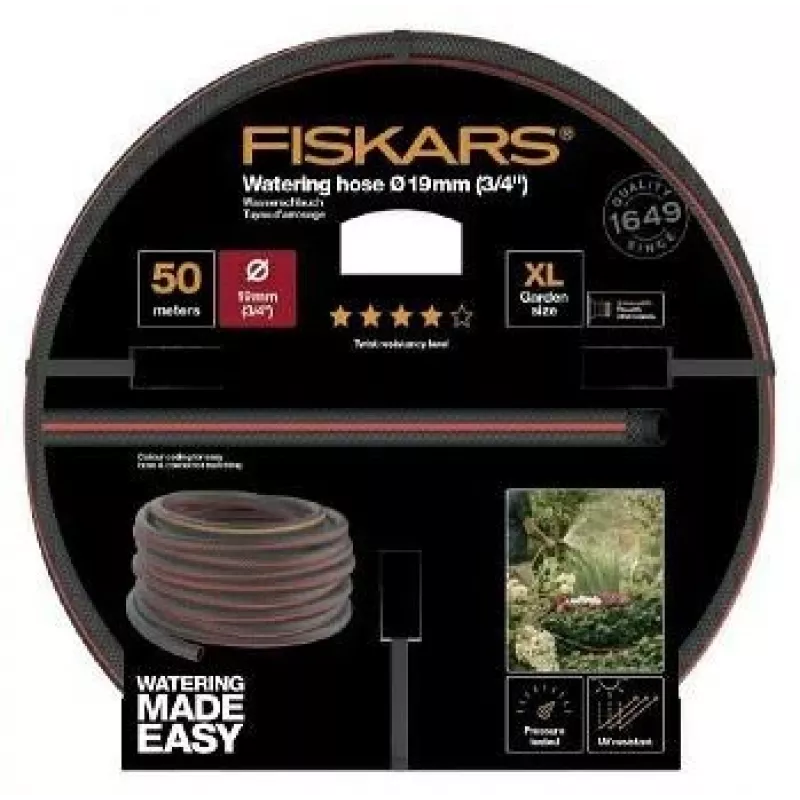 Garden Hose Fiskars 1027111 50 m Above Ground Black Red