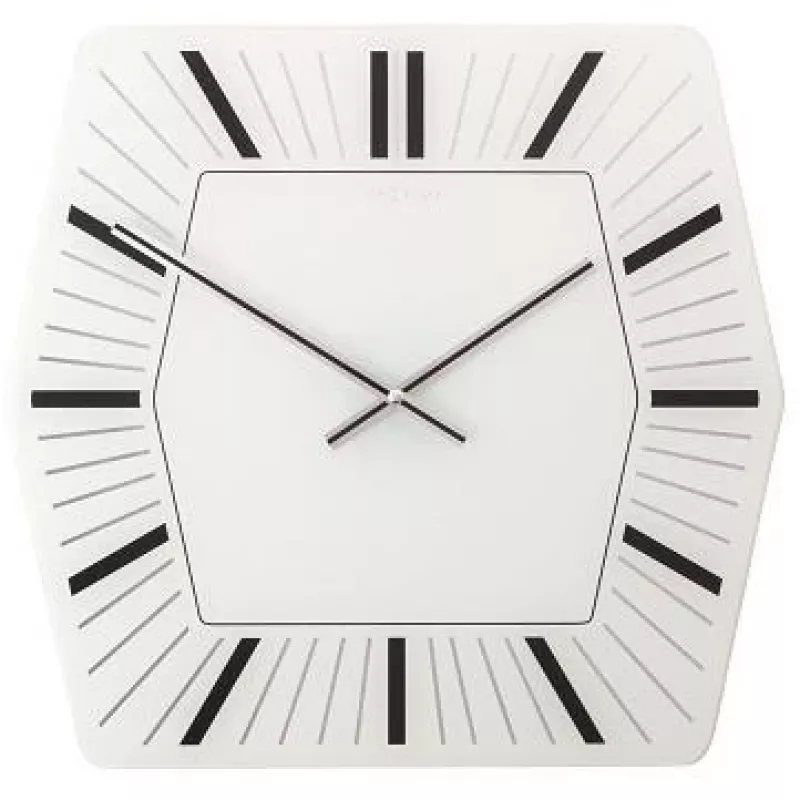 NeXtime klok 8128wi Hexagon, 43x43 cm, Wall, White