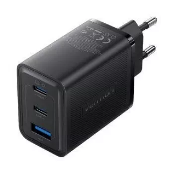 Wall charger Vention FERB0-EU 65W, 3 USB ports (USB-A/USB-C)