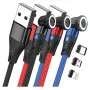 USB Cable RealPower MagneticCharge3 1m USB A Black Blue Red
