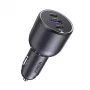 Ugreen 130W 3-Port Fast Car Char gray Headphones, Mobile computer, Mobile phone, Laptop, Power bank, Telephone Grey Cigar lighter Auto