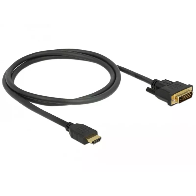 DeLOCK 85652 Video Cable-Adapter 1 m HDMI Type A (Standard) DVI Black (85652)