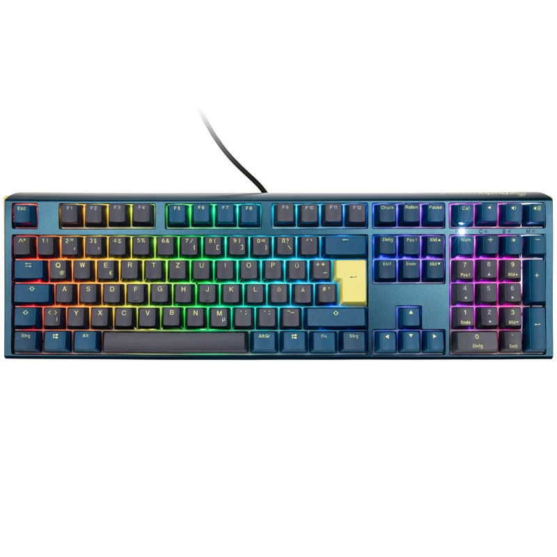 Ducky One 3 Daybreak RGB keyboard Gaming USB German Black Blue Green