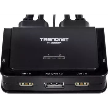 Trendnet TK-220DPI Keyboard/Video/Mouse (KVM)-Switch Black (TK-220DPi)