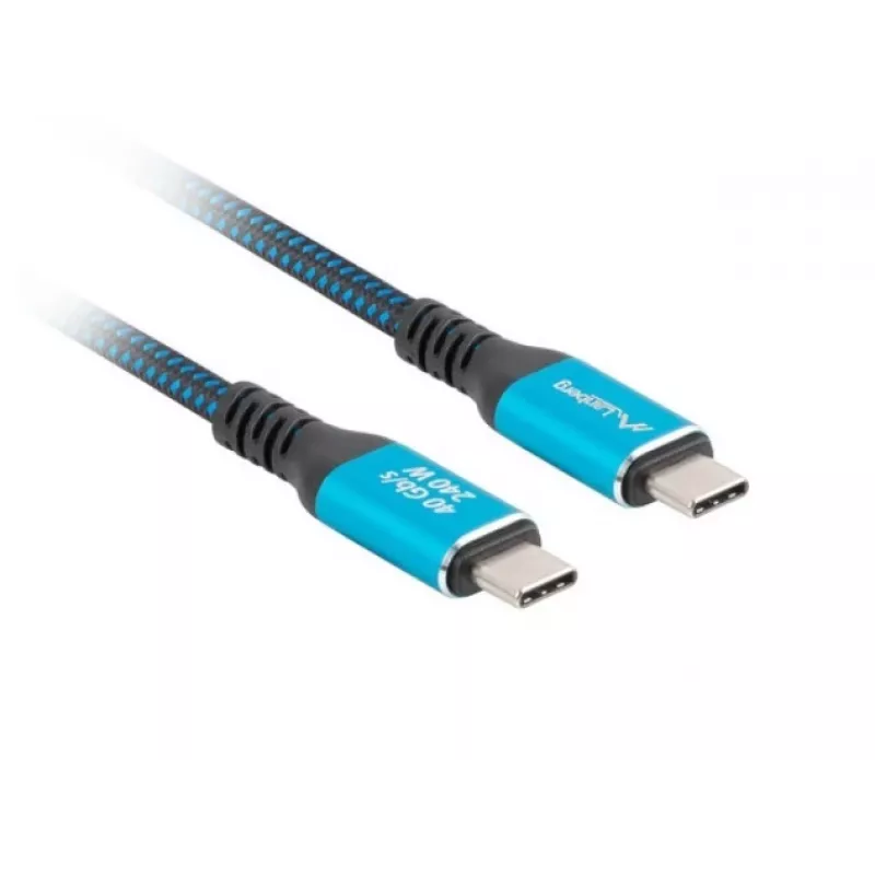 USB-C cable LANBERG CA-CMCM-45CU-0010-BK 1 m, 240W power, 8K@60Hz video