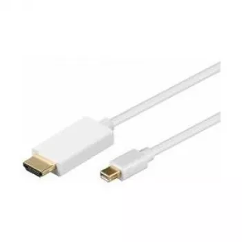 Goobay 1m Mini-DisplayPort/HDMI™-Adapterkabel [MAC oder PC, audiofähig, vergoldete Kontakte, mit Verriegelung]