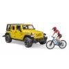 Jeep toy BRUDER 02543 for mountain bike and cyclist theme, ABS, multicolour, from age 4