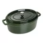 Staub La Cocotte 33 cm Oval Cast Iron Dutch Oven, Basil Green