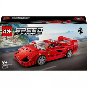 LEGO Speed Champions Ferrari F40 Supercar Buildable Vehicle Toy Model Car for 9 Plus Year Old Boys and Girls with Driver Minifigure Kids' Bedroom D