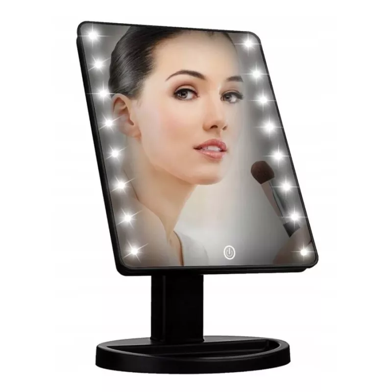 Extralink Makeup Mirror, Black Lighted with Stand