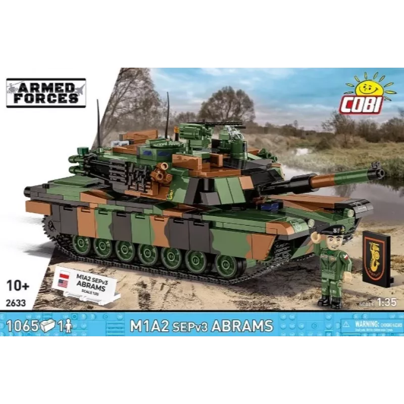 Construction set Cobi M1A2 SEPV3 Abrams model with 1,065 bricks
