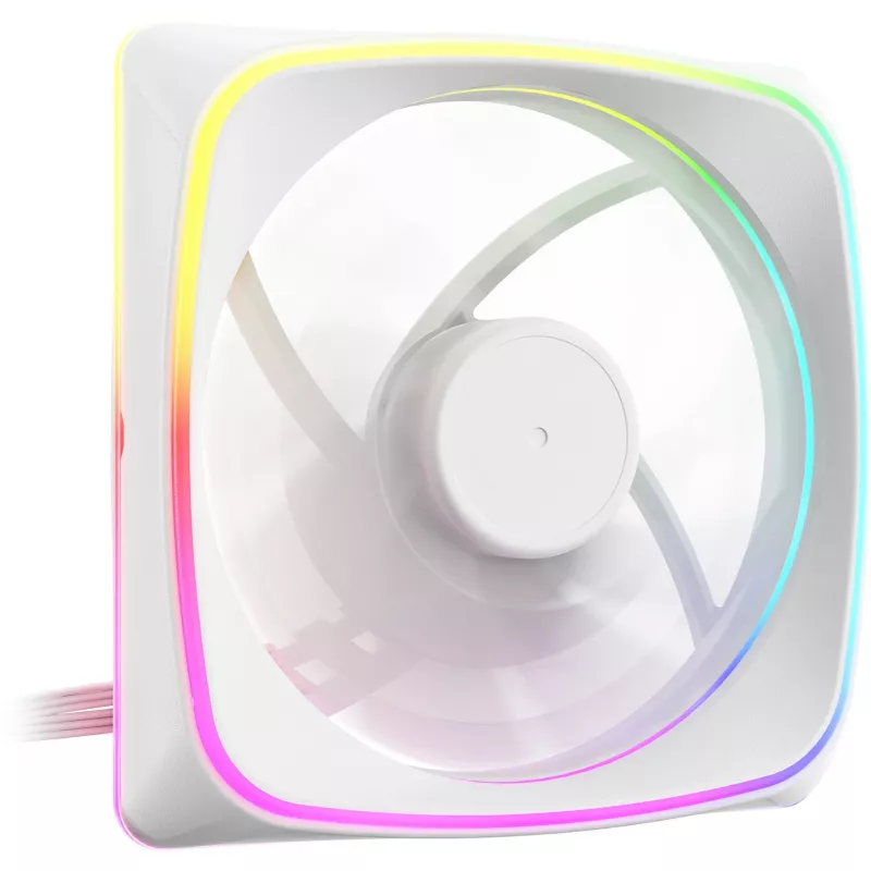 120mm Case Fan Sharkoon SHARK Lights RGB PWM White — RGB lighting, PWM speed control