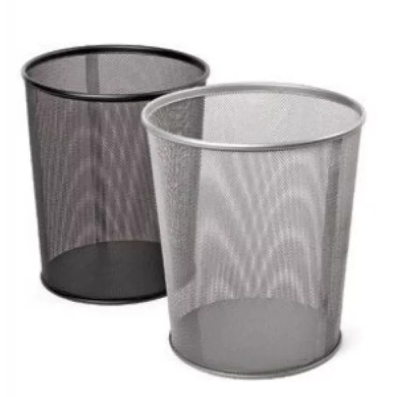 Trash bin Forpus, 12l, black, perforated metal