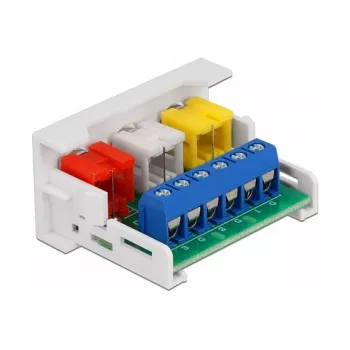 RCA Module DeLOCK Easy 45 3 x RCA Female Port 22.5 x 45 mm
