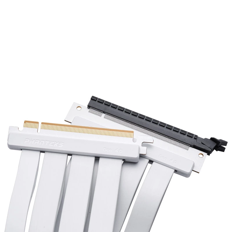 PHANTEKS PCI-E 4.0 x16 riser ribbon cable, 180 degrees, 30 cm - white