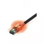 EasyLan DualBoot LED patch cable RJ45 S/FTP Cat.6A (Class EA) - with saCon connector - LSOH - black