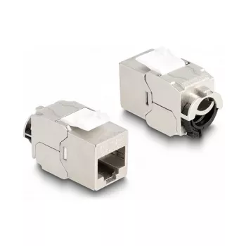 DeLOCK Keystone Module RJ45 jack to LSA Cat.6A STP with locking clip