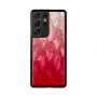 Phone case iKins for Samsung Galaxy S21 Ultra — pink lake black