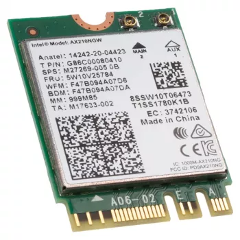 Internal WLAN Intel Wi-Fi 6E AX210