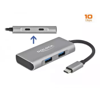 USB Hub DeLOCK External USB 10 Gbps USB Type-C Hub 63260