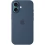 Silicone Case Apple iPhone 16 MagSafe Denim Cover Blue 6.1 inch